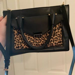 Cole haan cheetah and leather purse.